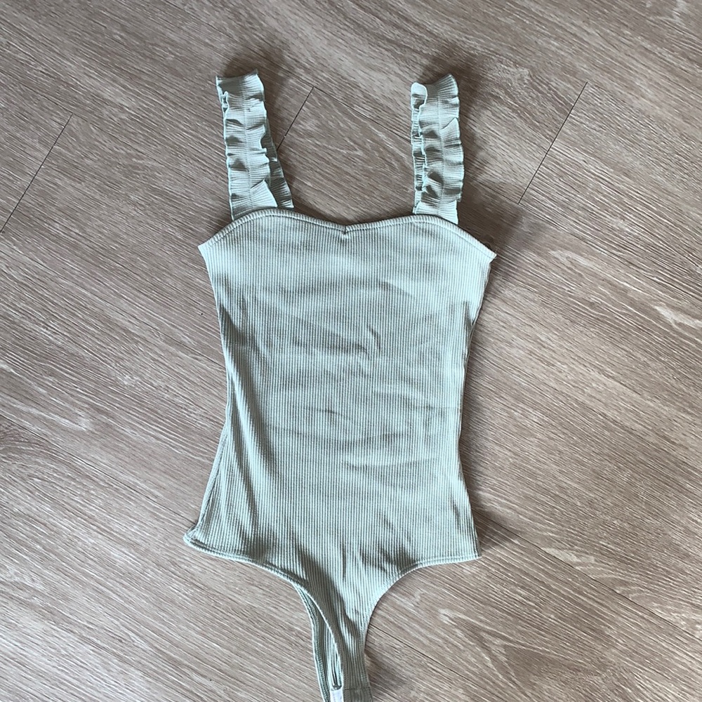 Sage Green Ruffle One Piece